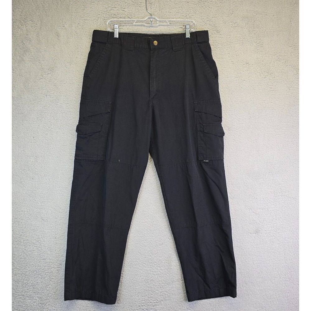 True Spec‎ Pants Mens 36x30 Black Cargo Ripstop Fabric Rugged Hiking Trekking